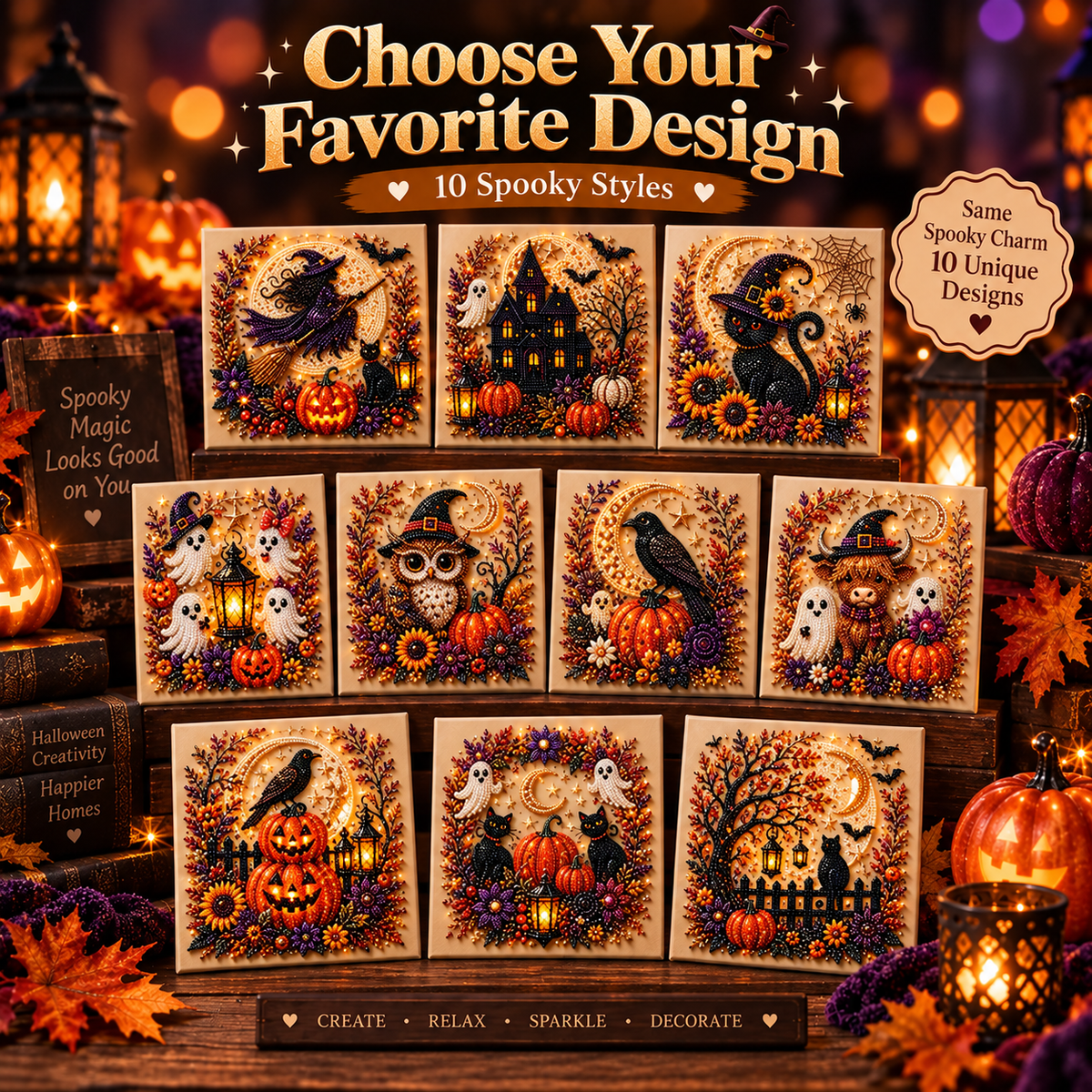 EMBRUNE Halloween Diamond Painting Kit